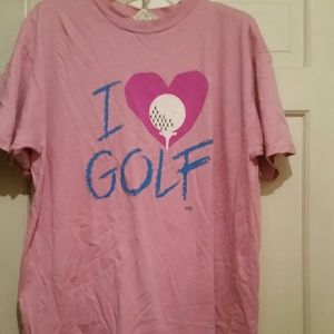I Love Golf T Shirt by Maze Size Large